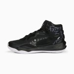4s Puma 378326-01 Playmaker Pro Mid Courtside Basketball Shoes - black/white